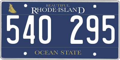 RI license plate 540295