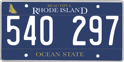 RI license plate 540297