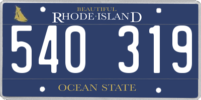 RI license plate 540319