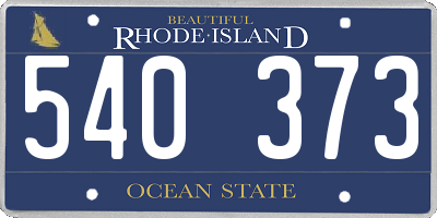 RI license plate 540373
