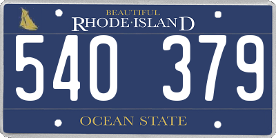 RI license plate 540379