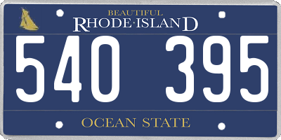 RI license plate 540395