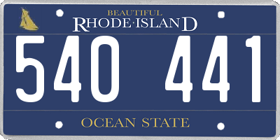 RI license plate 540441