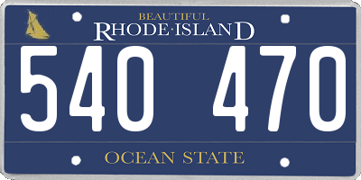 RI license plate 540470