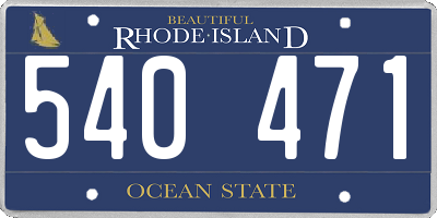 RI license plate 540471