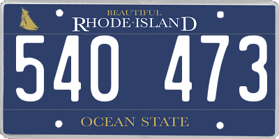 RI license plate 540473