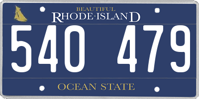 RI license plate 540479