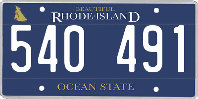 RI license plate 540491