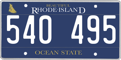 RI license plate 540495