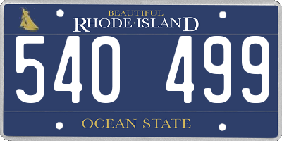 RI license plate 540499