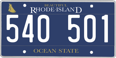 RI license plate 540501