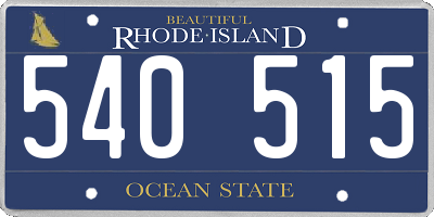 RI license plate 540515