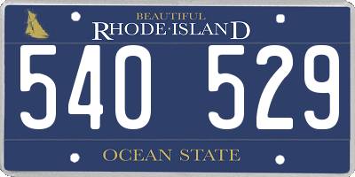 RI license plate 540529