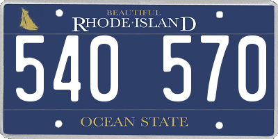 RI license plate 540570