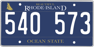 RI license plate 540573