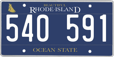 RI license plate 540591