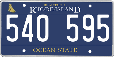 RI license plate 540595
