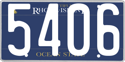RI license plate 5406