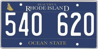 RI license plate 540620