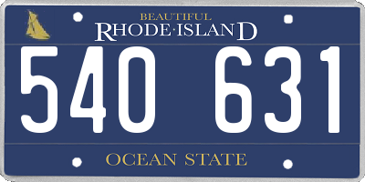 RI license plate 540631