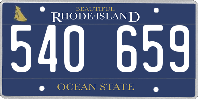RI license plate 540659