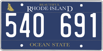 RI license plate 540691