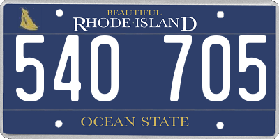 RI license plate 540705