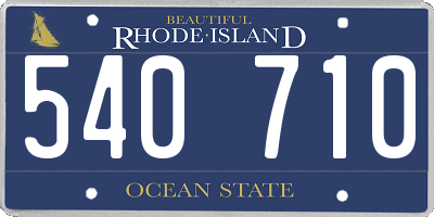 RI license plate 540710