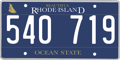 RI license plate 540719