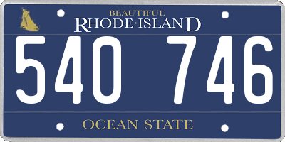 RI license plate 540746