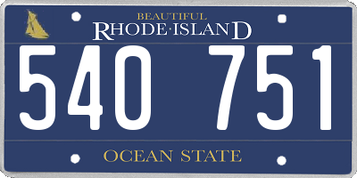 RI license plate 540751