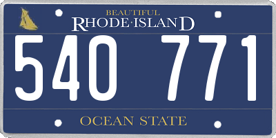 RI license plate 540771