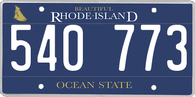 RI license plate 540773