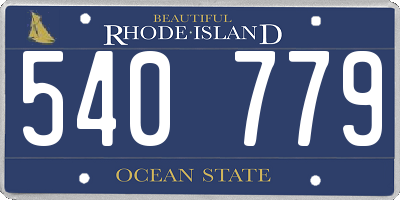 RI license plate 540779