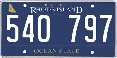 RI license plate 540797