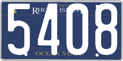 RI license plate 5408