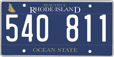 RI license plate 540811