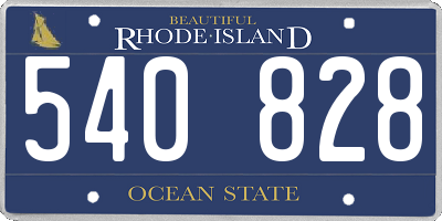 RI license plate 540828