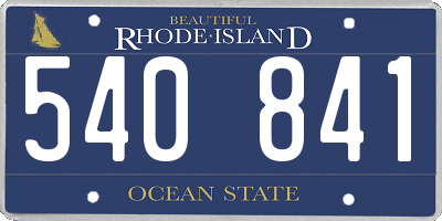 RI license plate 540841
