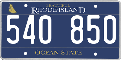 RI license plate 540850