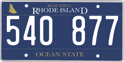 RI license plate 540877