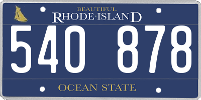 RI license plate 540878