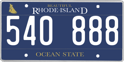 RI license plate 540888