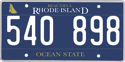 RI license plate 540898