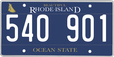 RI license plate 540901