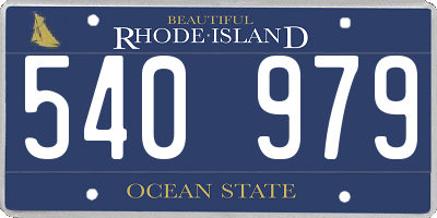 RI license plate 540979
