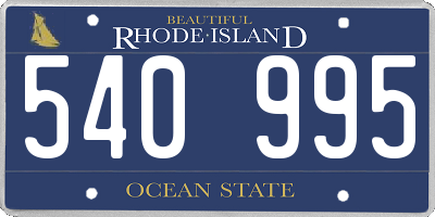 RI license plate 540995