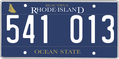 RI license plate 541013