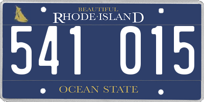 RI license plate 541015
