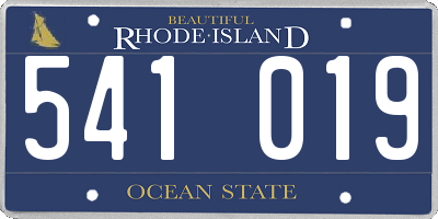 RI license plate 541019